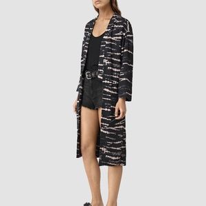 AllSaints Black Odelia Tye Kimono